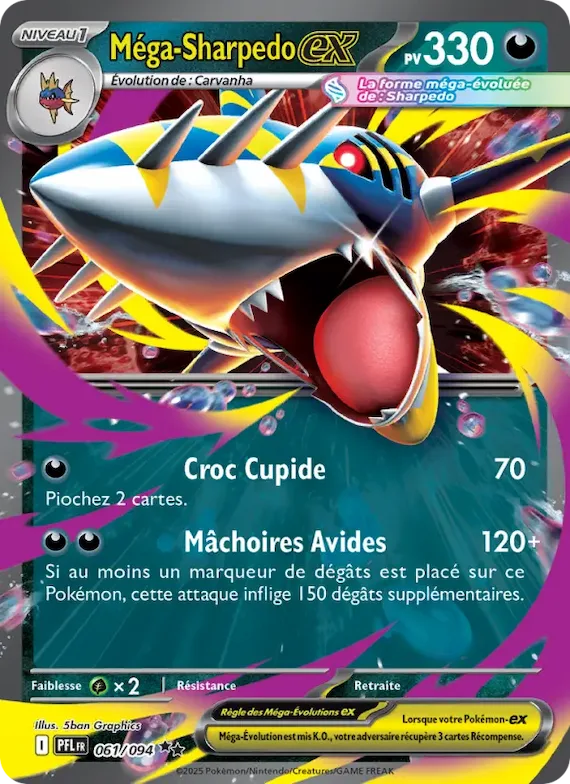 Méga-Sharpedo-ex 61 – Flammes Fantasmagoriques