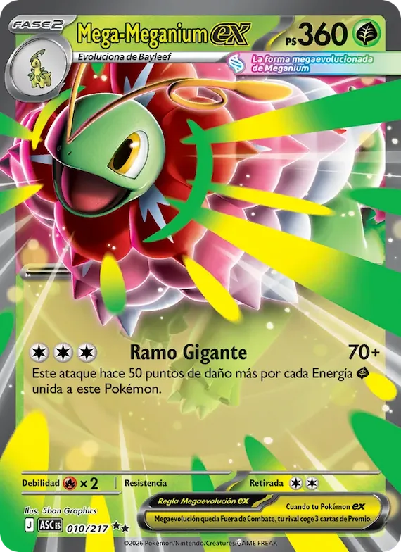 Mega-Meganium ex 10 – Héroes Ascendentes