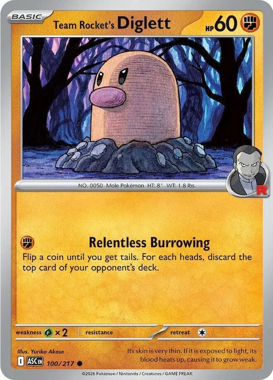 Diglett del Team Rocket 100 – Héroes Ascendentes