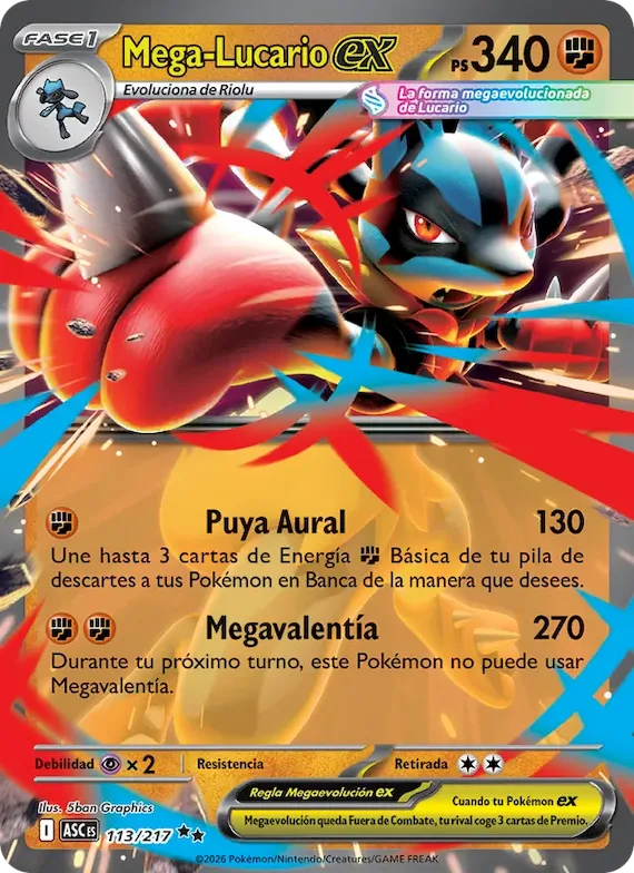 Mega-Lucario ex 113 – Héroes Ascendentes