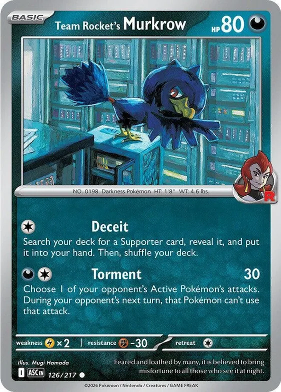 Murkrow del Team Rocket 126 – Héroes Ascendentes