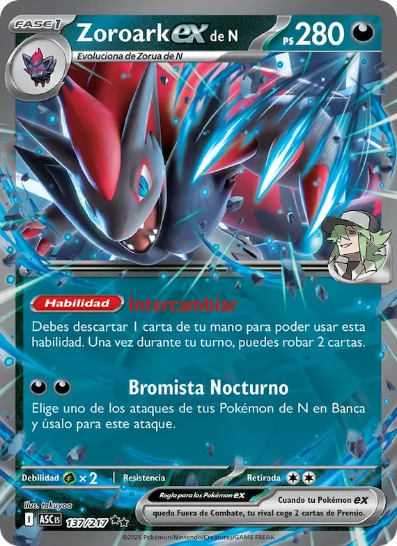 Zoroark ex de N 137 – Héroes Ascendentes