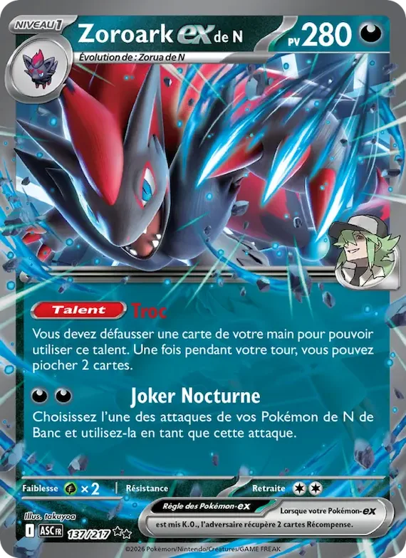 Zoroark-ex de N 137 – Héros Transcendants
