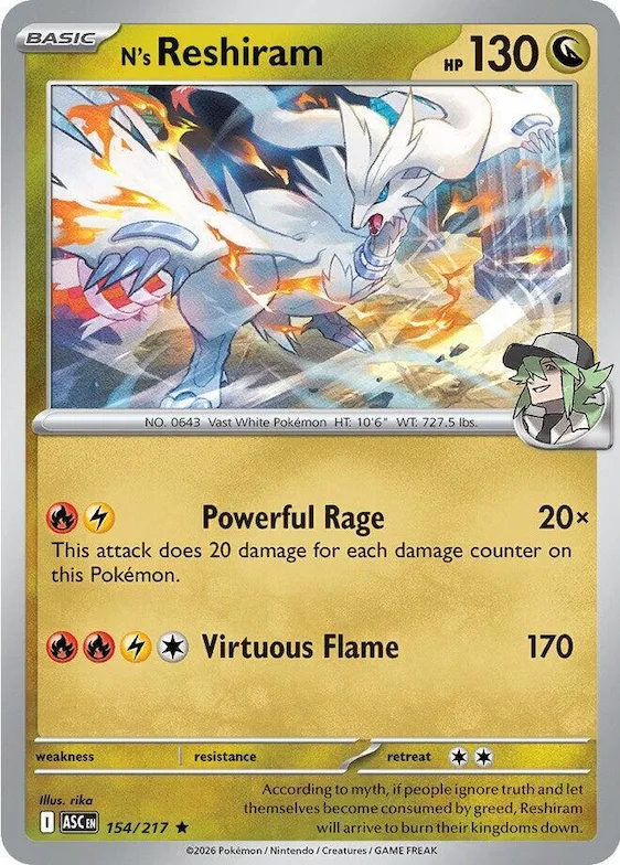 Reshiram de N 154 – Héros Transcendants