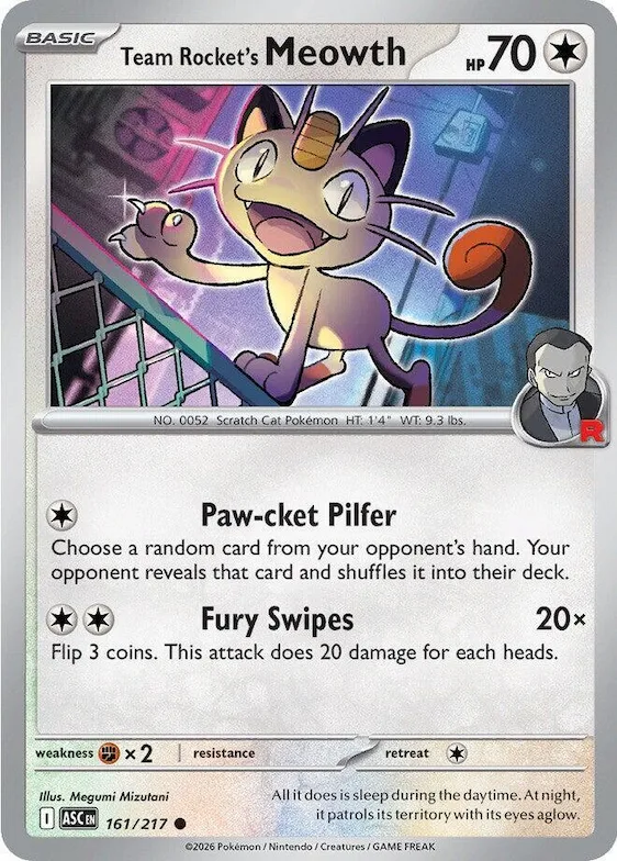 Meowth da Equipe Rocket 161 – Heróis Excelsos