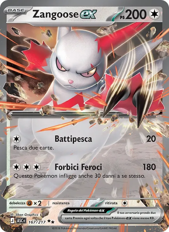 Zangoose-ex 167 – Ascesa Eroica