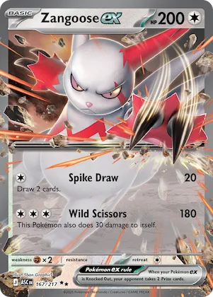 Zangoose ex #167 – Ascended Heroes
