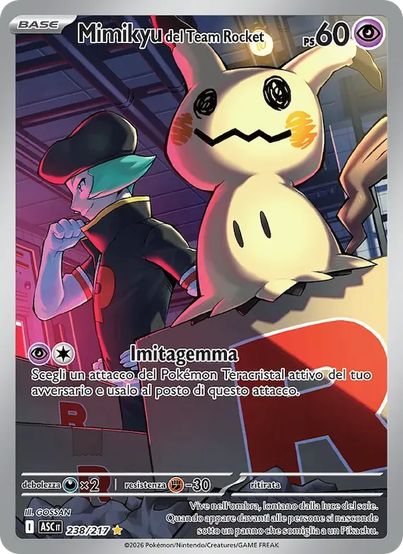 Mimikyu del Team Rocket 238 – Ascesa Eroica