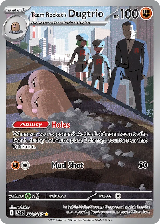 Team Rocket's Dugtrio #239 – Ascended Heroes