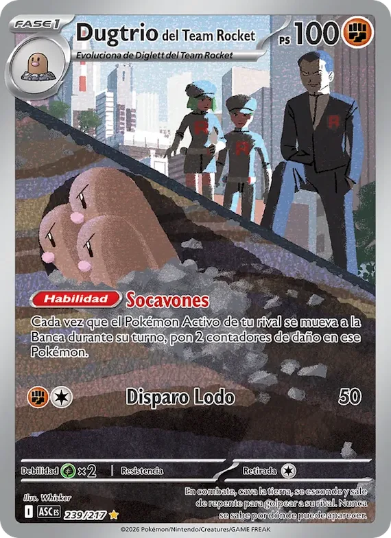 Dugtrio del Team Rocket 239 – Héroes Ascendentes