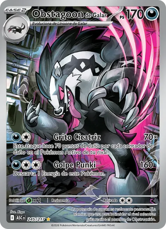 Obstagoon de Galar 245 – Héroes Ascendentes
