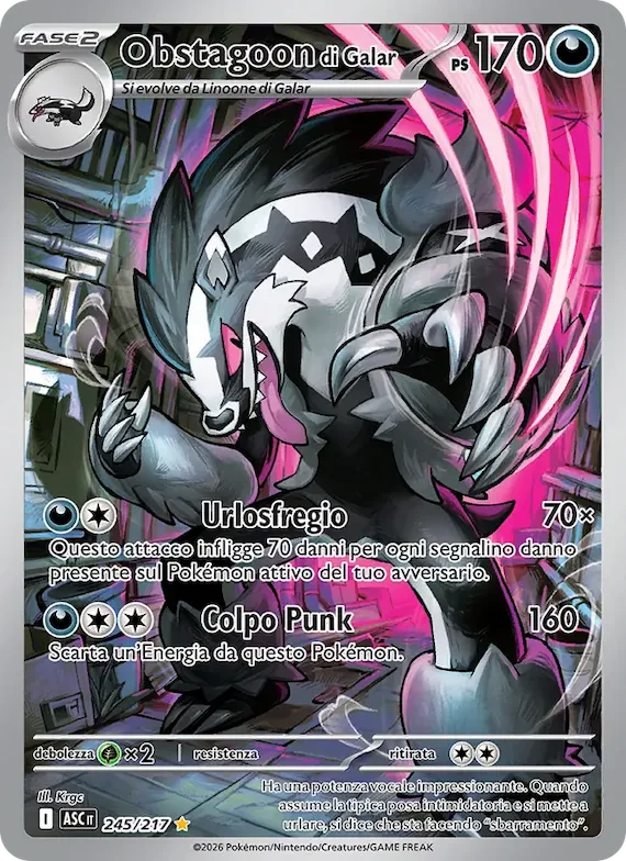 Obstagoon di Galar 245 – Ascesa Eroica