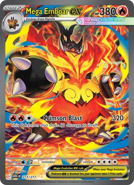 Mega Emboar ex #273 – Ascended Heroes