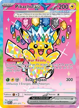 Pikachu-ex 277 – Héros Transcendants