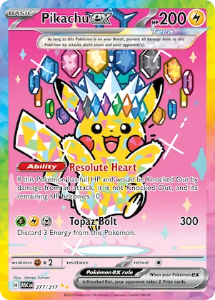 Pikachu ex #277 – Ascended Heroes