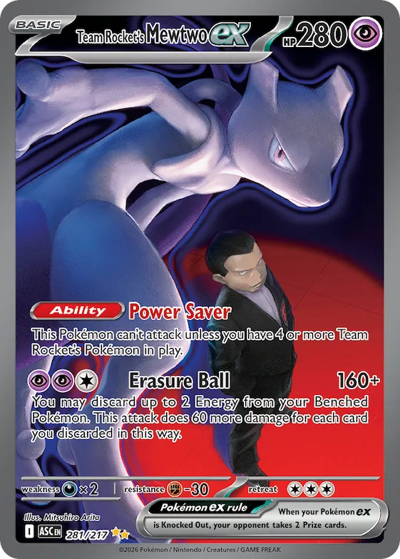 Team Rocket's Mewtwo ex #281 – Ascended Heroes