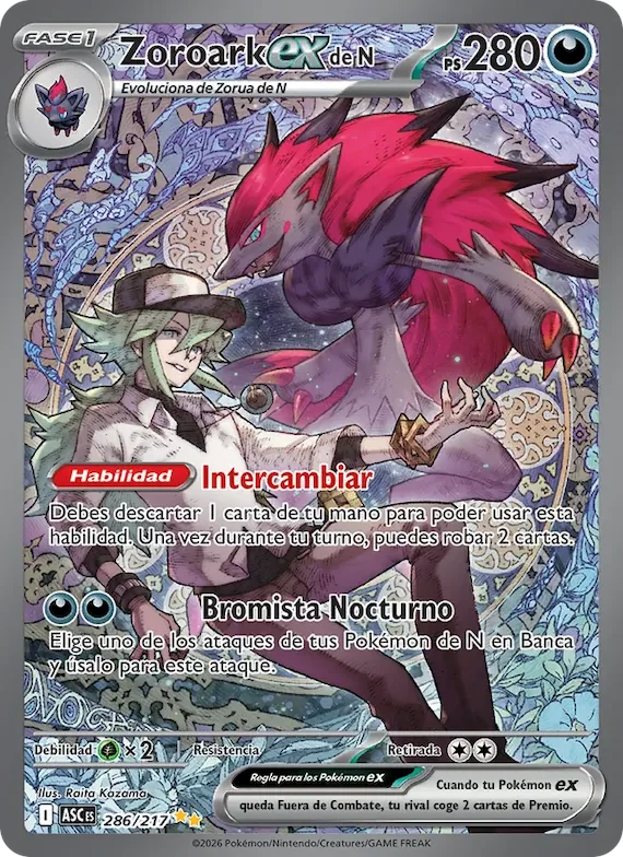 Zoroark ex de N 286 – Héroes Ascendentes