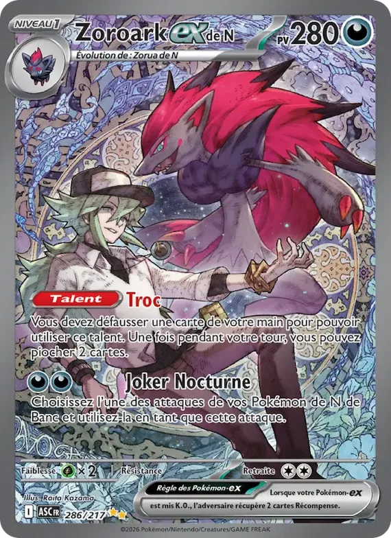 Zoroark-ex de N 286 – Héros Transcendants