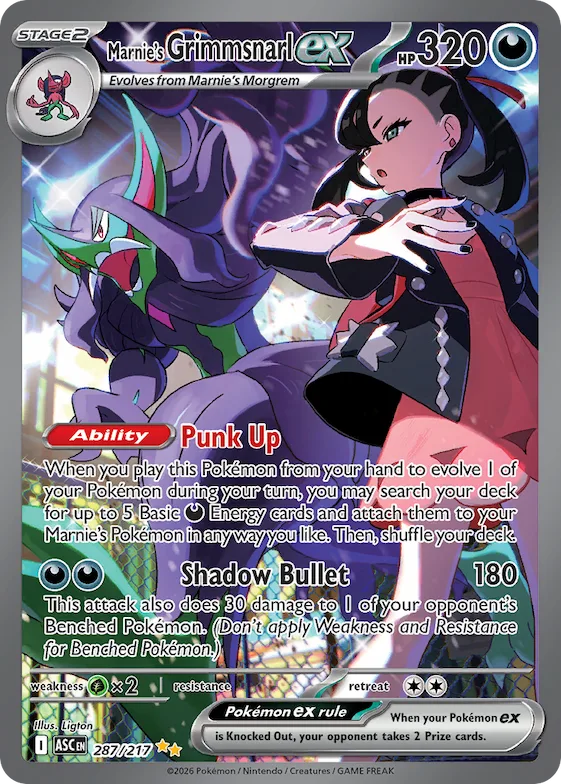 Marnie's Grimmsnarl ex #287 – Ascended Heroes