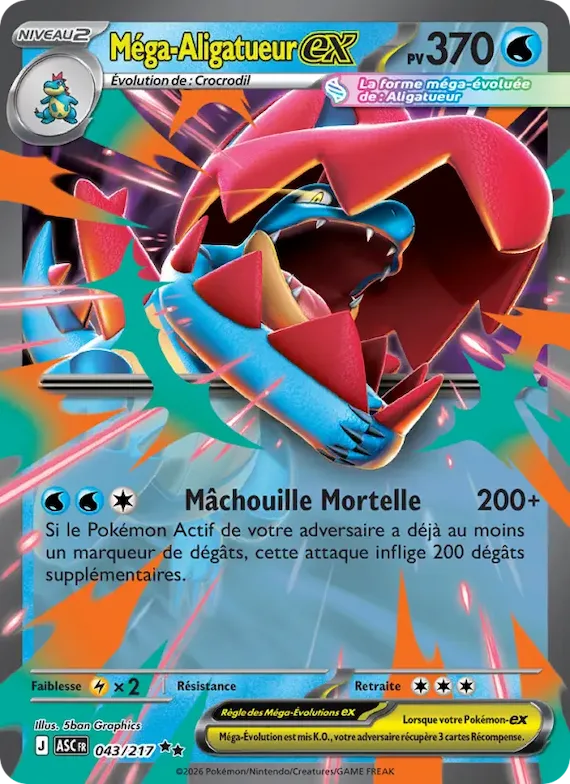 Méga-Aligatueur-ex 43 – Héros Transcendants