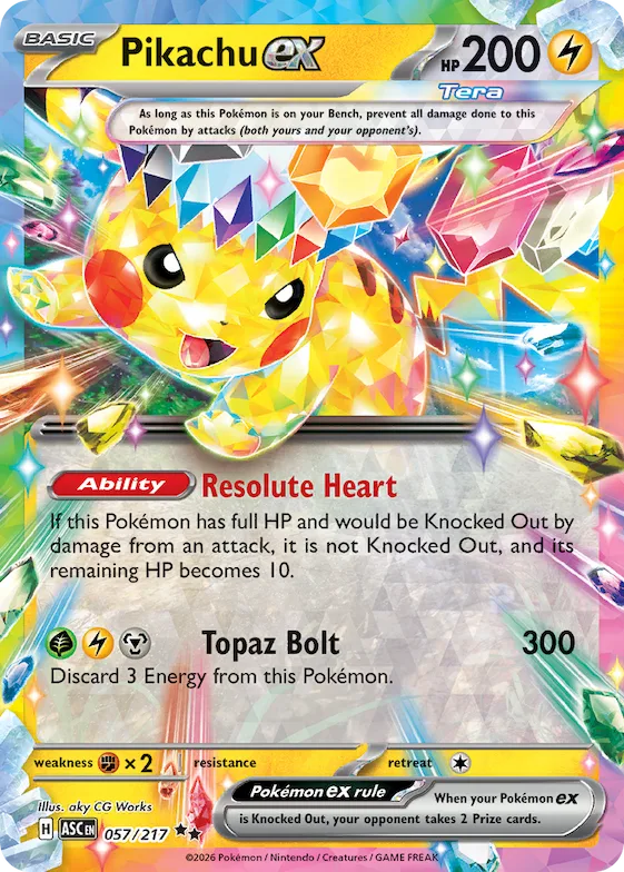 Pikachu ex #57 – Ascended Heroes