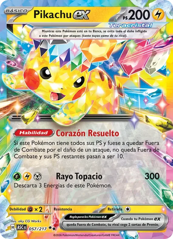 Pikachu ex 57 – Héroes Ascendentes