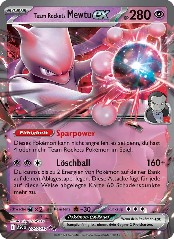 Team Rockets Mewtu-ex 79 – Erhabene Helden