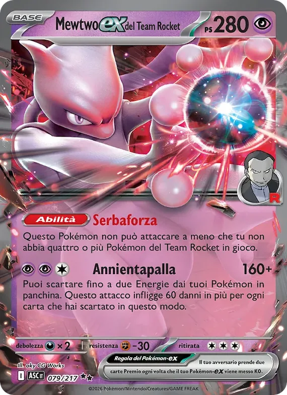 Mewtwo-ex del Team Rocket 79 – Ascesa Eroica