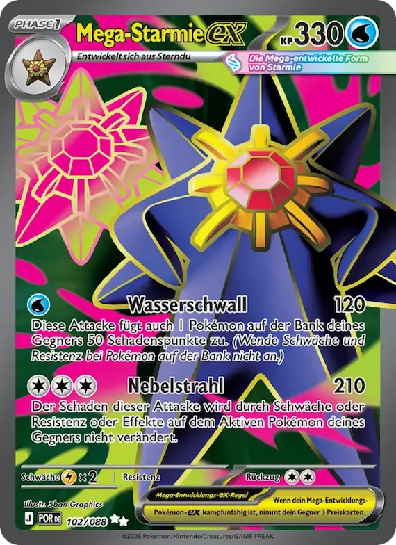 Mega-Starmie-ex 102 – Optimale Ordnung