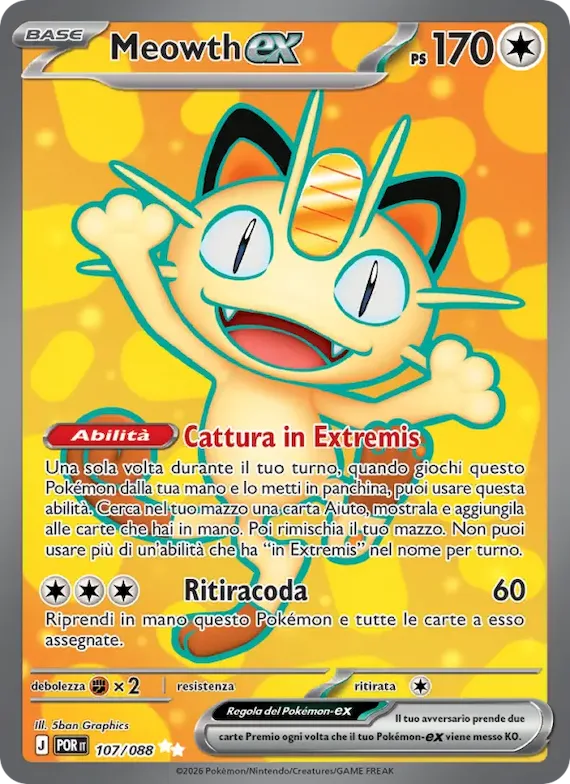 Meowth-ex 107 – Equilibrio Perfetto
