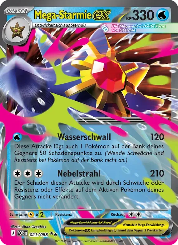 Mega-Starmie-ex 21 – Optimale Ordnung