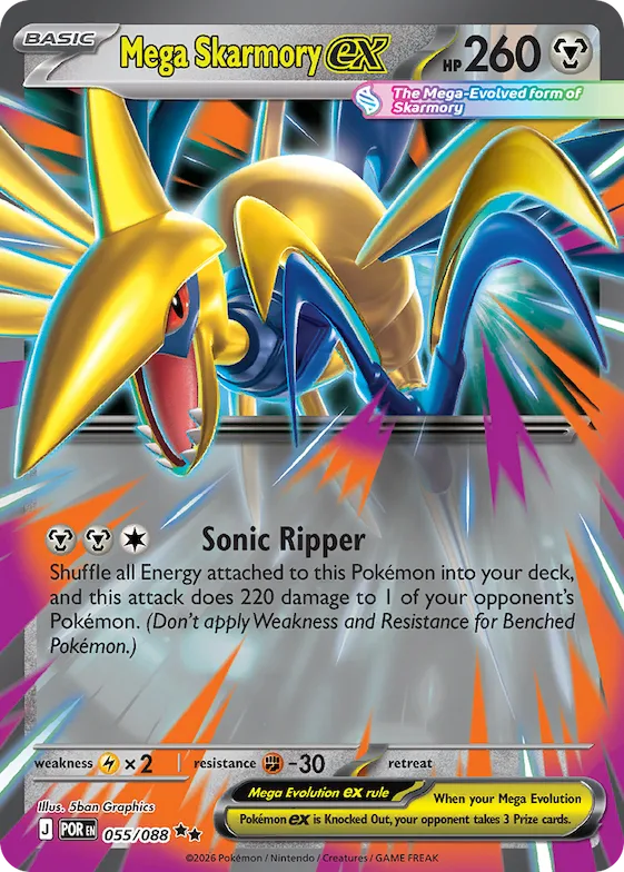 Mega Skarmory ex #55 – Perfect Order