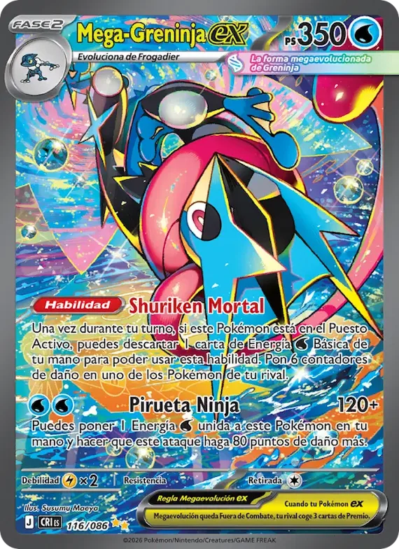 Mega-Greninja ex 116 – Caos Creciente
