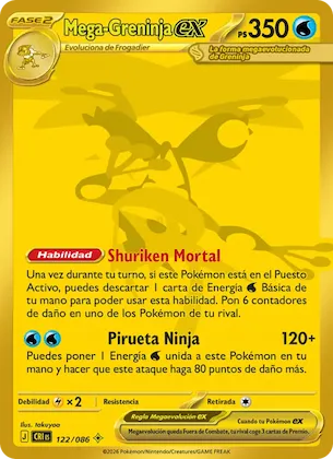 Mega-Greninja ex 122 – Caos Creciente