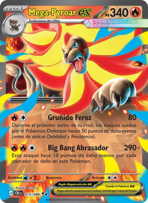 Mega-Pyroar ex 15 – Caos Creciente