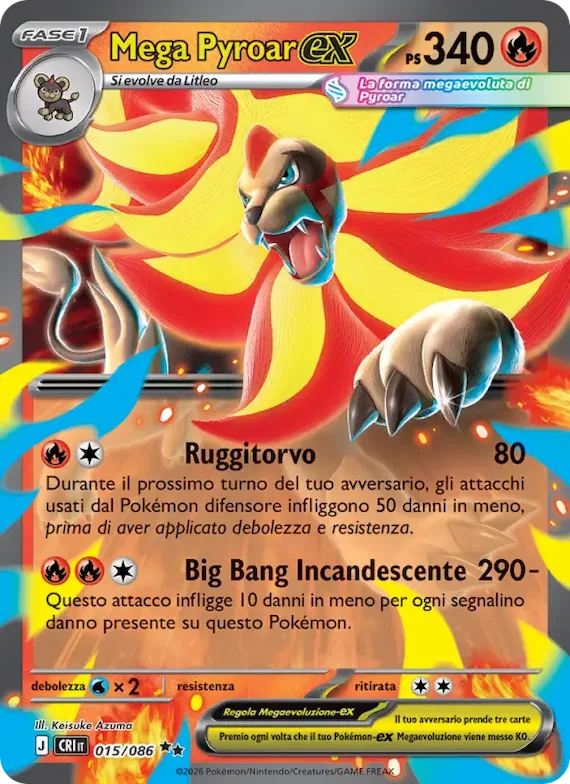 Mega Pyroar-ex 15 – Caos Nascente