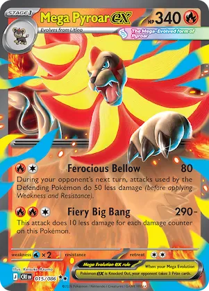 Mega Pyroar ex #15 – Chaos Rising