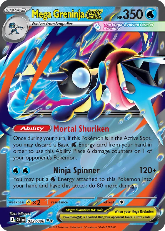 Mega Greninja ex #22 – Chaos Rising