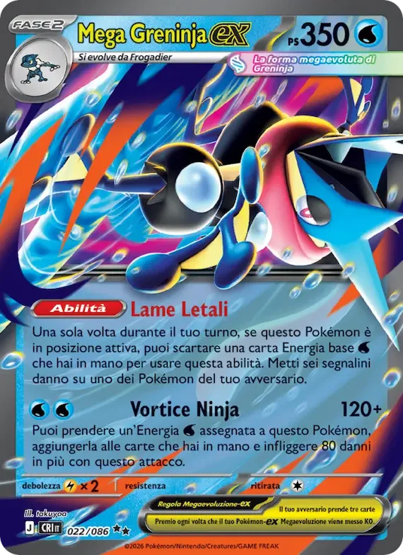 Mega Greninja-ex 22 – Caos Nascente