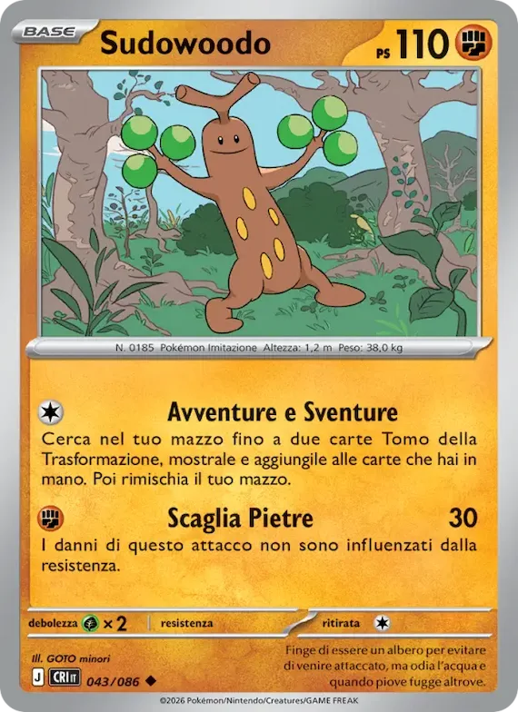 Sudowoodo 43 – Caos Nascente