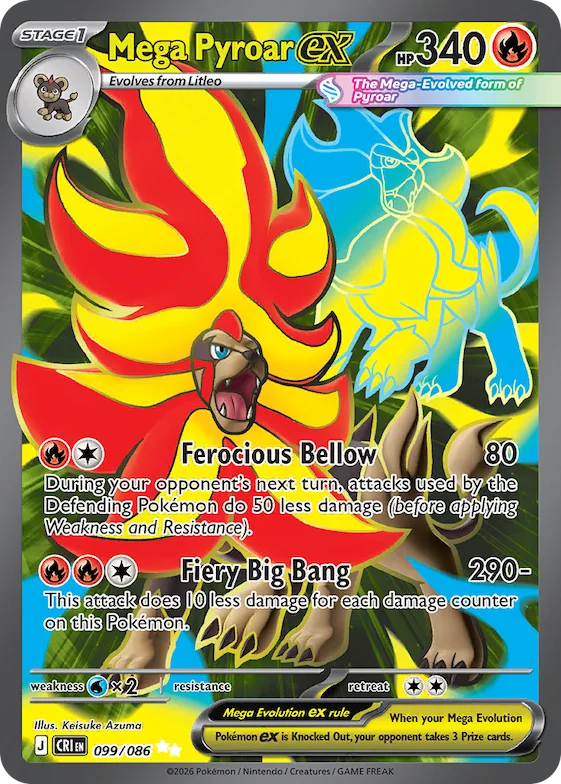 Mega Pyroar ex #99 – Chaos Rising