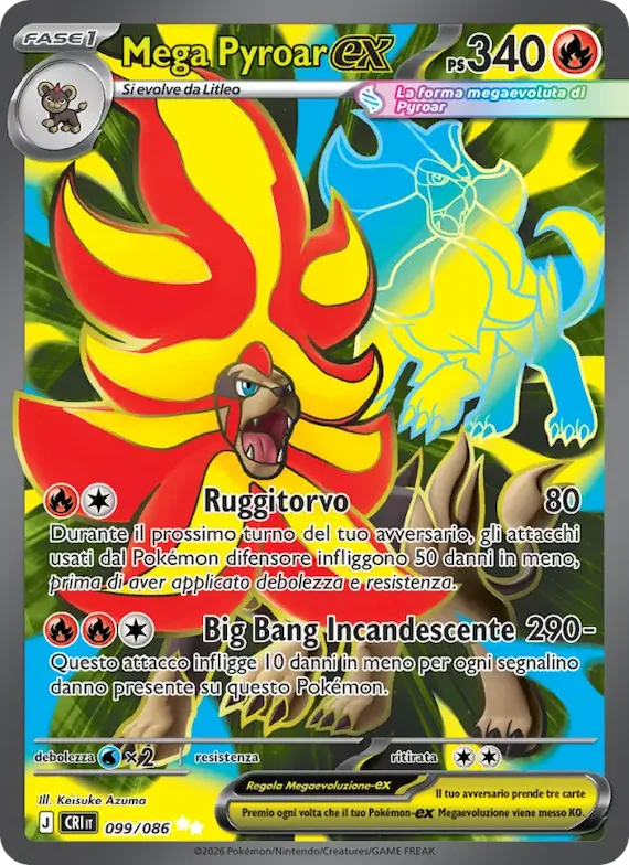 Mega Pyroar-ex 99 – Caos Nascente