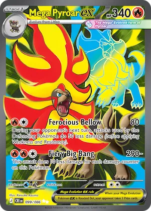 Mega Pyroar ex #99 – Chaos Rising