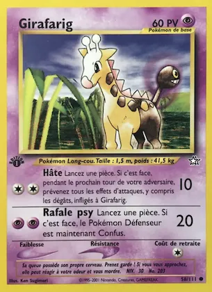 Girafarig n° 58 – Neo Genesis