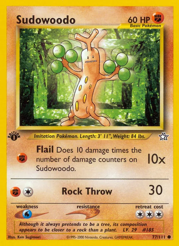 Sudowoodo #77 – Neo Genesis