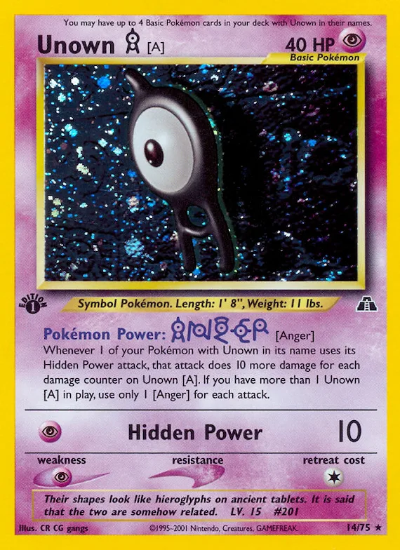 Unown [A] #14 – Neo Discovery
