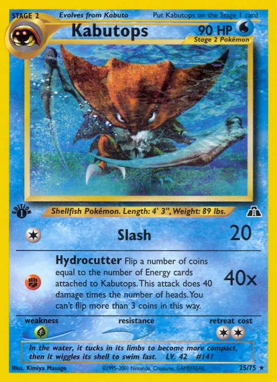 Kabutops #25 – Neo Discovery