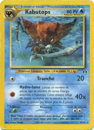 Kabutops n° 25 – Neo Discovery