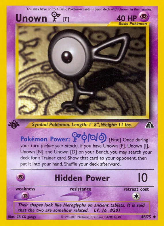 Unown [F] #48 – Neo Discovery