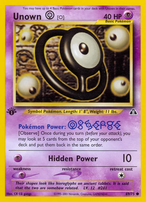 Unown [O] #69 – Neo Discovery
